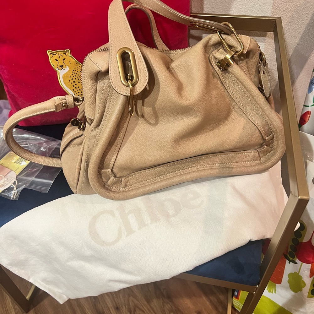 CHLOE PARATY HANDLE BAG LEATHER MEDIUM
